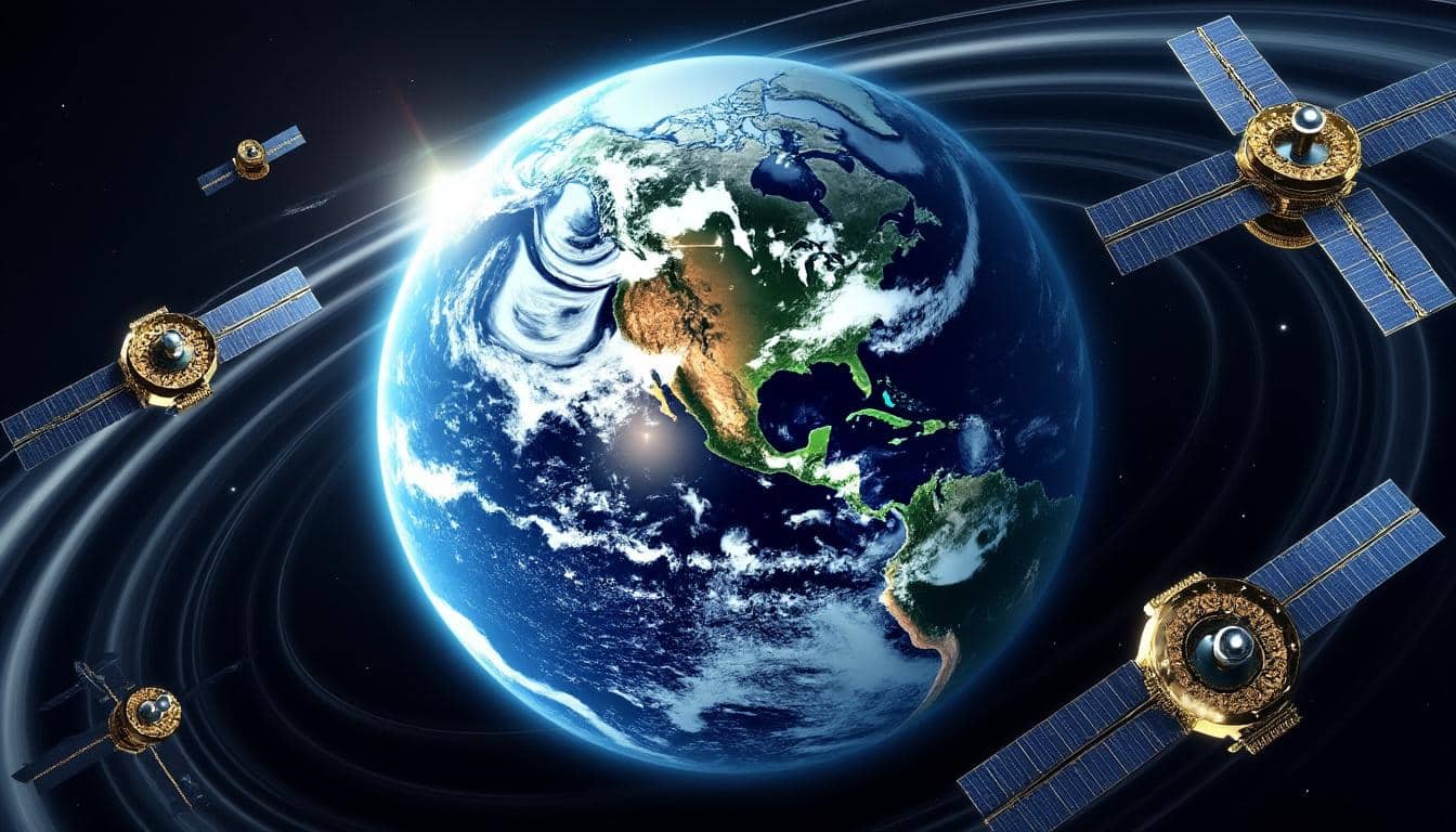 découvrez comment le calcul de la force gravitationnelle influence et régit l'orbite des satellites autour de la terre.